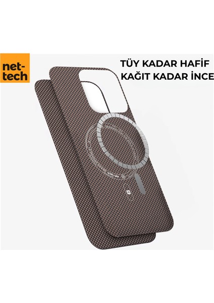 Apple iPhone 16 Pro Uyumlu NT-N075 Kevlar Karbon Arka Koruma Kılıf modelleri