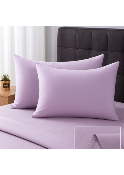 Mor Yastık Kılıfı Pamuk Kumaş Kapaklı (2 Adet) 50 x 70 cm modelleri