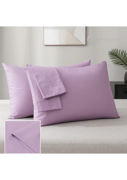 Mor Yastık Kılıfı Pamuk Kumaş Kapaklı (2 Adet) 50 x 70 cm fırsatları