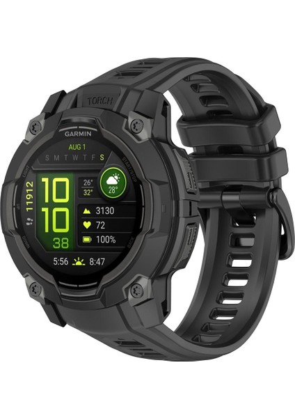 Garmin Instinct 3 Amoled / Solar 45 mm Için Silikon Kayış (Yurt Dışından)