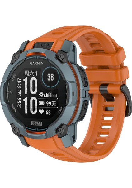 Garmin Instinct 3 Amoled / Solar 50 mm Için Silikon Kayış (Yurt Dışından)