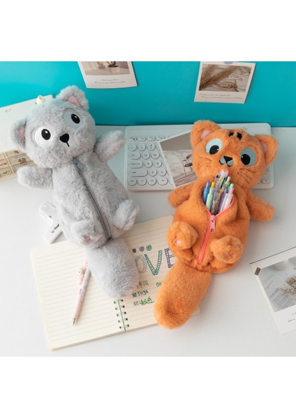 Öğrenci Kalem Çantası Sevimli Büyük Göz Kedi Kozmetik Düzenleyici (Yurt Dışından) fırsatları