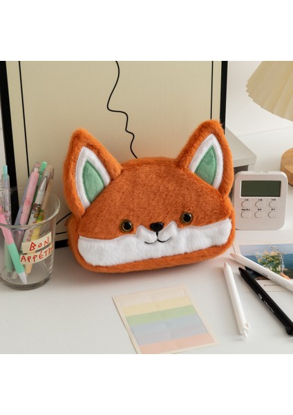 Sevimli Tilki Peluş Kalem Kılıfı Öğrenci Kırtasiye Kutusu Saklama Çantası (Yurt Dışından)