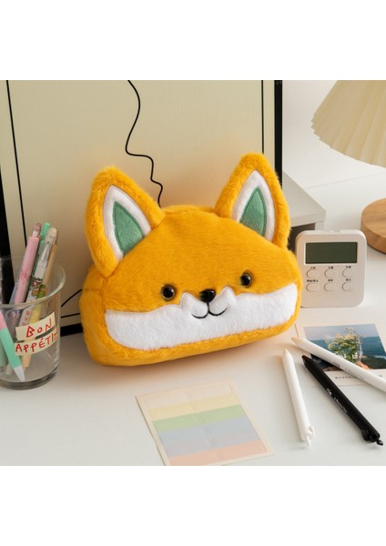 Sevimli Tilki Peluş Kalem Kılıfı Öğrenci Kırtasiye Kutusu Saklama Çantası (Yurt Dışından)