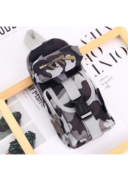 Kamuflaj Fermuarlı Kalem Çantası Kırtasiye Çantası Büyük Kapasiteli Kalem Kutusu (Yurt Dışından)