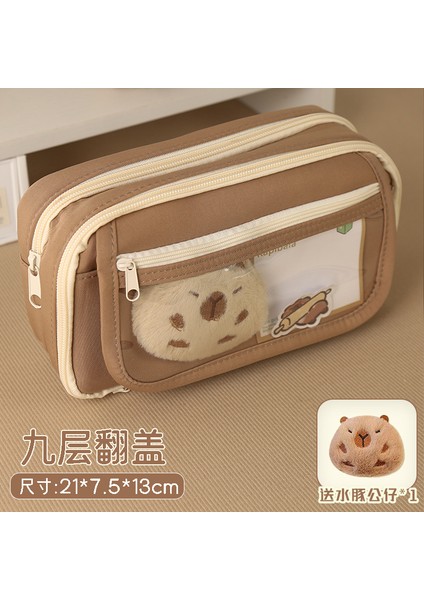 Kapi Bara Kalem Kutusu Büyük Kapasiteli Kalem Kutusu Çok Fonksiyonlu Kırtasiye Kutusu Dokuz Katmanlı Kalem Kutusu (Yurt Dışından)