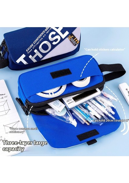 Kırtasiye Çantası Büyük Kapasiteli Çok Katmanlı Retro Kalem Kutusu (Yurt Dışından) fiyatları