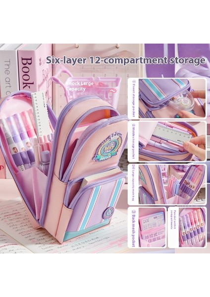 Küçük Okul Çantası Tarzı Kalem Çantası Büyük Kapasiteli Kırtasiye Çantası (Yurt Dışından) fiyatları