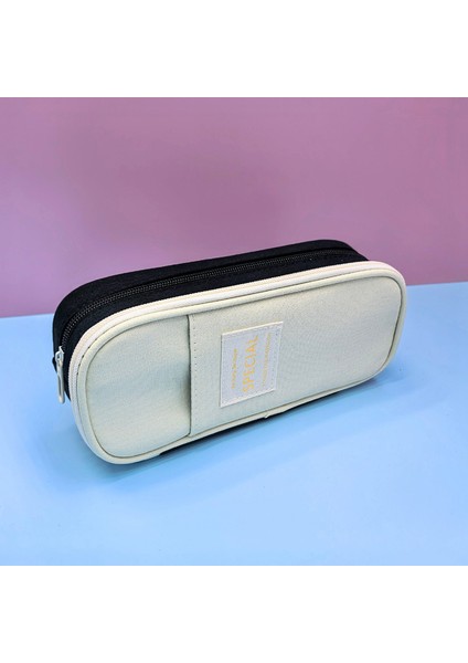 Iki Renkli Kalem Kılıfı Öğrenci Büyük Kapasiteli Kalem Kutusu (Yurt Dışından)