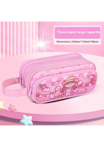 Büyük Kapasiteli Öğrenci Kırtasiye Çantası Kırtasiye Kutusu (Yurt Dışından)