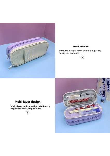 Iki Renkli Kalem Kılıfı Öğrenci Büyük Kapasiteli Kalem Kutusu (Yurt Dışından) fırsatları