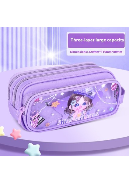 Büyük Kapasiteli Öğrenci Kırtasiye Çantası Kırtasiye Kutusu (Yurt Dışından)