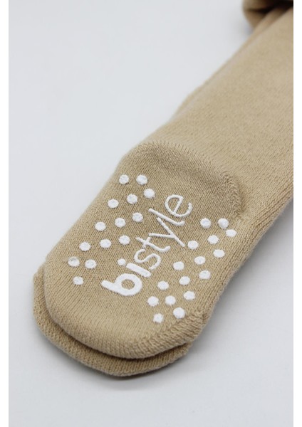 Bistyle Tekli Kaymaz Mix Havlu Külotlu Çorap 50501 Bej modelleri