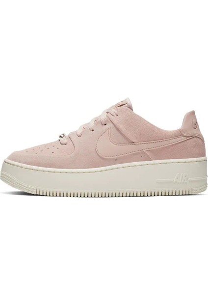 Air Force 1 Sage Low Leather Womens Sneaker Pink Hakiki Deri Kadın Günlük Spor Ayakkabı Pembe