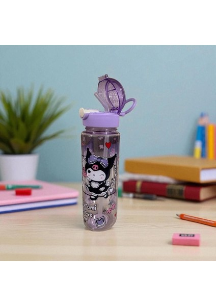 Kuromi Figürlü Sevimli Pipetli Çocuk Suluğu - Okul Matarası 600ML fiyatları