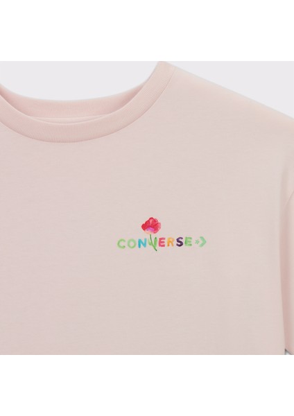 Oversized Fit Kadın Baskılı Pembe T-Shirt modelleri