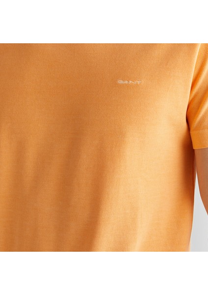 Erkek Turuncu Slim Fit Bisiklet Yaka T-Shirt indirimleri