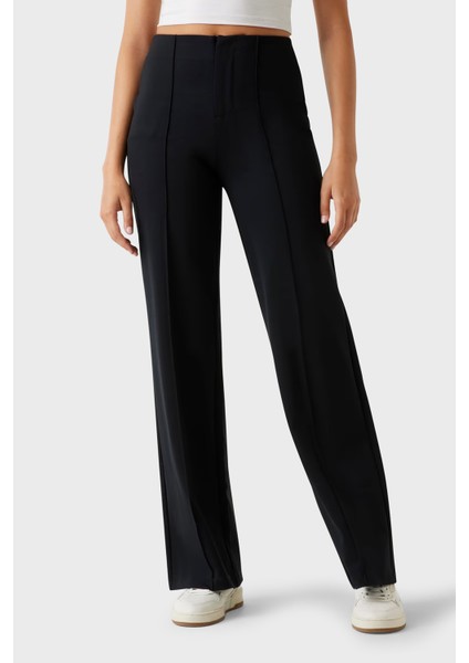 Carla Çimalı Regular Fit Yüksek Bel Jogger Pantolon V5YB11KCX42 Bayan Pantolon V5YB11 KCX42 Jblk