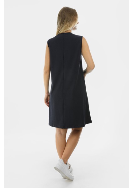 Kolsuz Basic Penye Mini Elbise 2028 - Penye Tunik modelleri