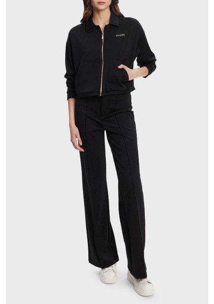 Carla Logolu Regular Fit Klasik Yaka Crop Ceket V5YL08KCX42 Bayan Ceket V5YL08 KCX42 Jblk fiyatları