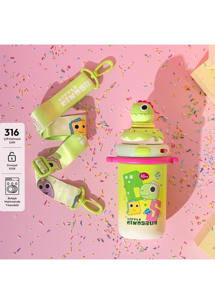Baby Dinosaur Termos Yeşil 450 ml