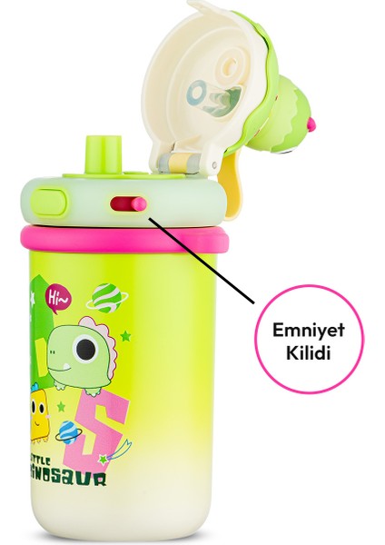 Baby Dinosaur Termos Yeşil 450 ml