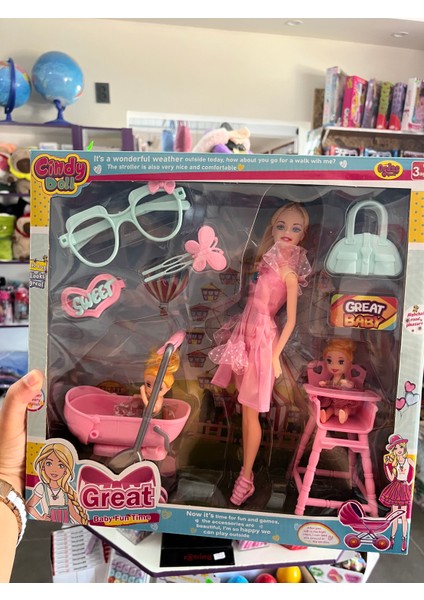 Cindy Doll Pusetli ve Mama Sandalyeli Bebek fiyatları