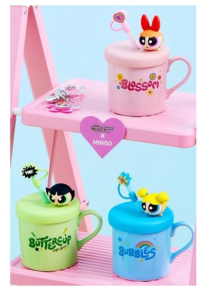 Powerpuff Girls Lisanslı Süslemeli ve Pipetli Seramik Kupa fırsatları