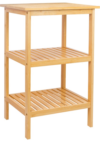 Bambu 3 Raflı Komodin Yan Sehpa Şifonyer Düzenleyici Orta Sehpa DB-0024
