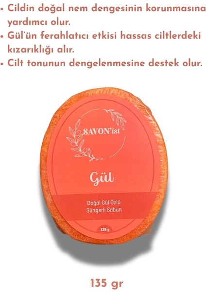 SAVON'ist Doğal Gül Özlü Süngerli Sabun fiyatları