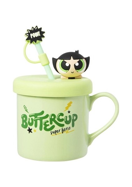 Powerpuff Girls Lisanslı Süslemeli ve Pipetli Seramik Kupa fiyatları