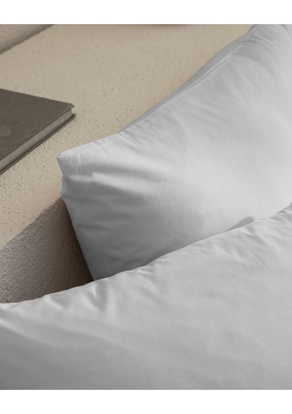 Manon %100 Pamuk Yastık Kılıfı Seti - Gri