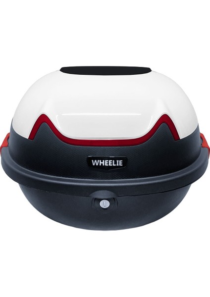 XT11-W 28 Litre Motosiklet Arka Çanta Beyaz Parlak Su Geçirmez ABS Top Case Çift Kilitleme Üniversal modelleri