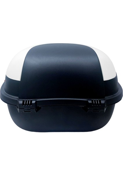 XT11-W 28 Litre Motosiklet Arka Çanta Beyaz Parlak Su Geçirmez ABS Top Case Çift Kilitleme Üniversal indirimleri
