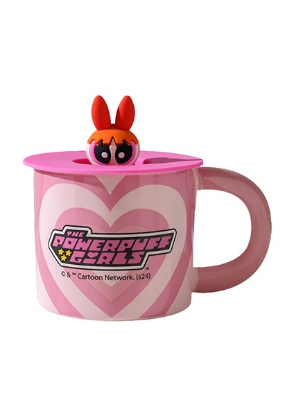 Powerpuff Girls Lisanslı Kapaklı Seramik Bardak 340ML - Blossom fiyatları