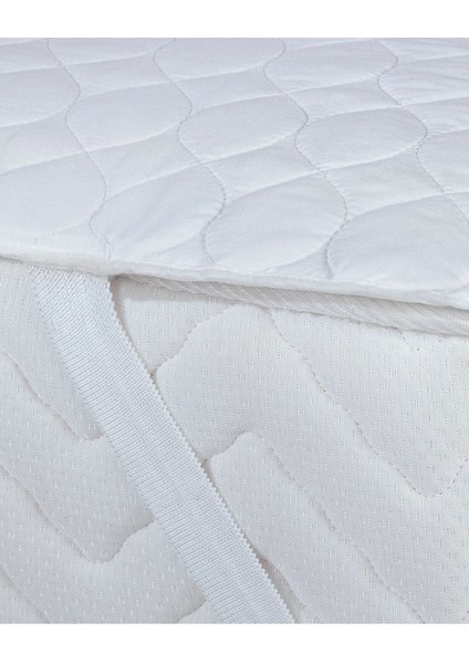 Eleta Kapitoneli Tek Kişilik Yatak Alezi - Beyaz