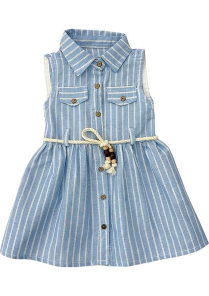 Çizgili Elbise Mavi