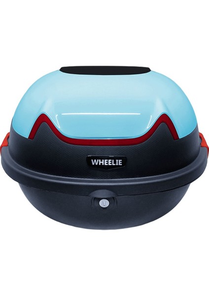 XT11-LB 28 Litre Motosiklet Arka Çanta Açık Mavi Parlak Su Geçirmez ABS Çift Kilitleme Üniversal modelleri