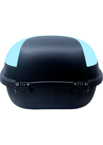 XT11-LB 28 Litre Motosiklet Arka Çanta Açık Mavi Parlak Su Geçirmez ABS Çift Kilitleme Üniversal indirimleri