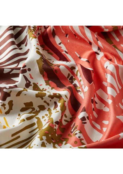 Renkli Zebra Desenli Ipek Şal 01940- 05 fiyatları