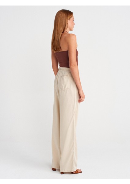 72030 Nervür Dikişli Lastikli Denim Pantolon-Taş fiyatları