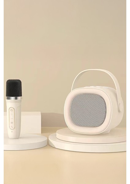 Mikrofon ve Kablosuz Hoparlör Set MODEL:A16 (Bej)