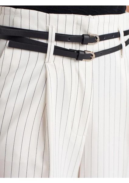 72153 Kemerli Yüksek Bel Pantolon-Beyaz modelleri