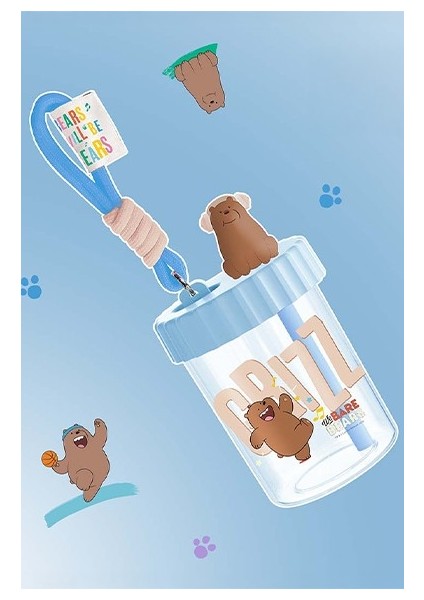 We Bare Bears Lisanslı Askılı Plastik Şişe (520ML) (Boz Ayı) modelleri