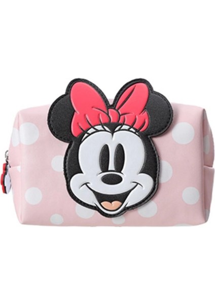 Mickey Mouse Lisanslı Puantiyeli Kozmetik Çantası - Minnie