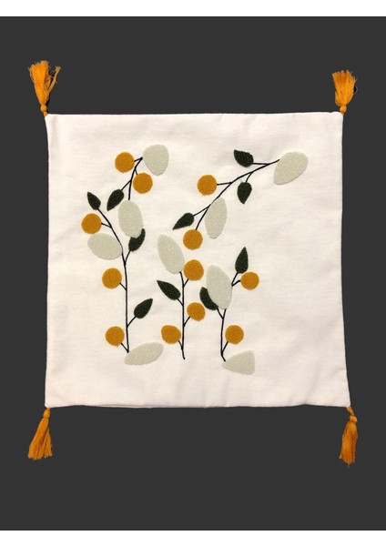 Nakışlı Püsküllü Dekoratif Kırlent Kılıfı Takımı (4 Parça - 43x43 cm) NKK005 fiyatları