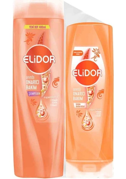 Anında Onarıcı Şampuan 400 ml +Elidor Anında Onarıcı Saç Bakım Krem 200 ml