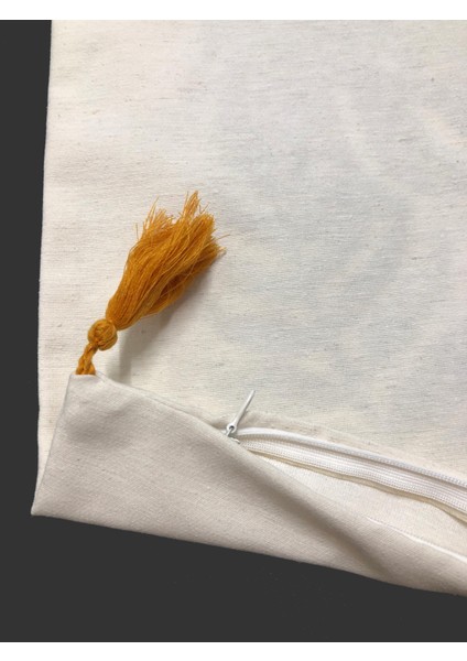 Nakışlı Püsküllü Dekoratif Kırlent Kılıfı Takımı (4 Parça - 43x43 cm) NKK004 fırsatları