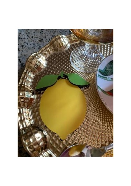 Limon Motifli Kahve Sunumluğu Limon Tatlısı Sunum Altlığı (6'lı)