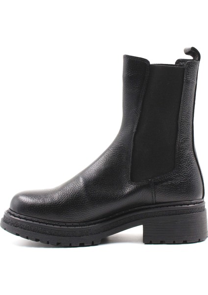 Hakiki Deri Kürklü Kadın Klasik Bot 257KZA622